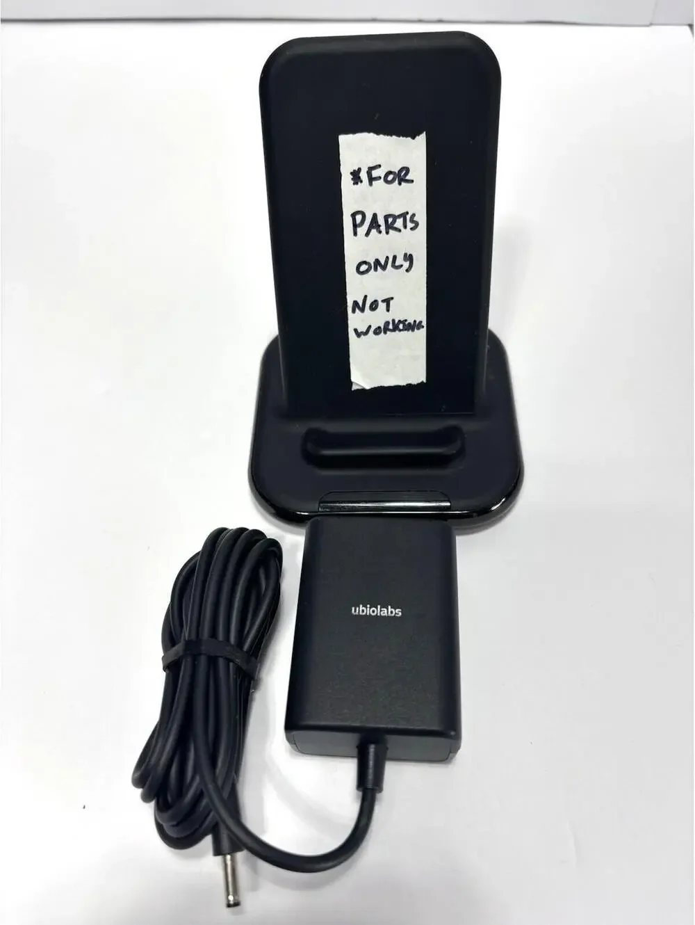 Ubio Labs 2-in-1 Wireless Charging Stand ,Plug Works -Charger **For Parts Only**